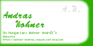 andras wohner business card